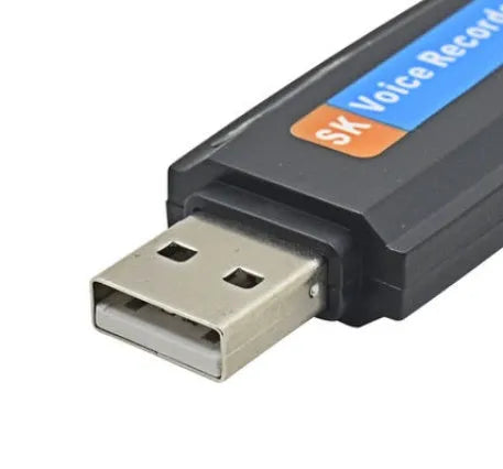 SK-001 black and white creative gift USB flash drive showing front and side views.