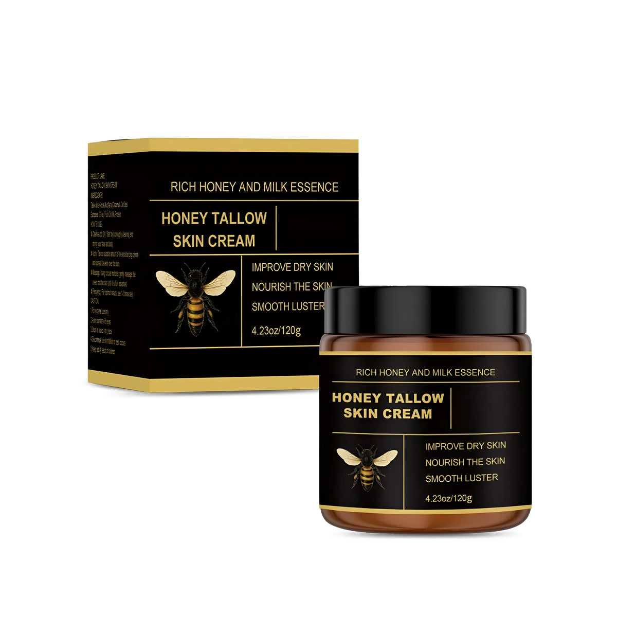 Cow fat honey moisturising cream 114g tub with tallow, honey, coconut oil, olive oil and milk protein.