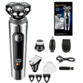 Digital display USB rechargeable beard trimmer with washable floating cutter head design