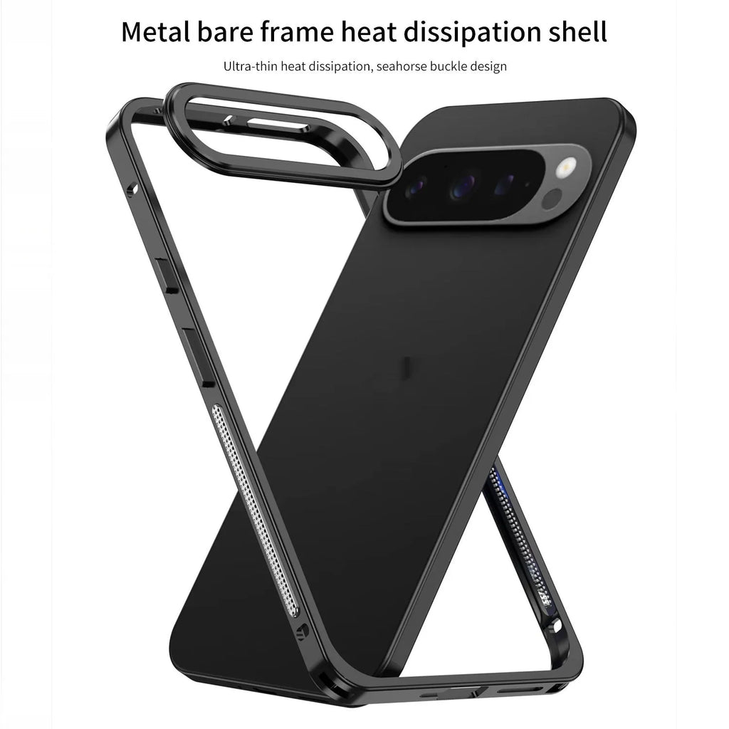 Aluminium alloy phone case for Google Pixel 9 Pro XL with heat dissipation function and protective lens case