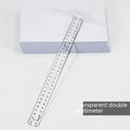 30cm plastic T-shaped drafting ruler with UK or double centimetre scale in orange yellow or transparent colours