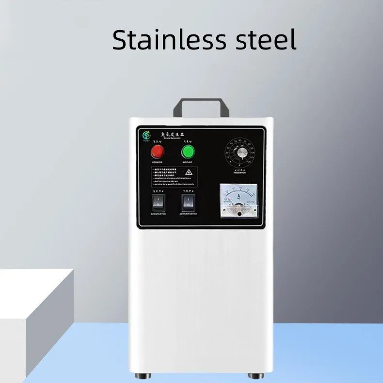 White and stainless steel ozone generator for fruit and vegetable treatment with 20g/h output