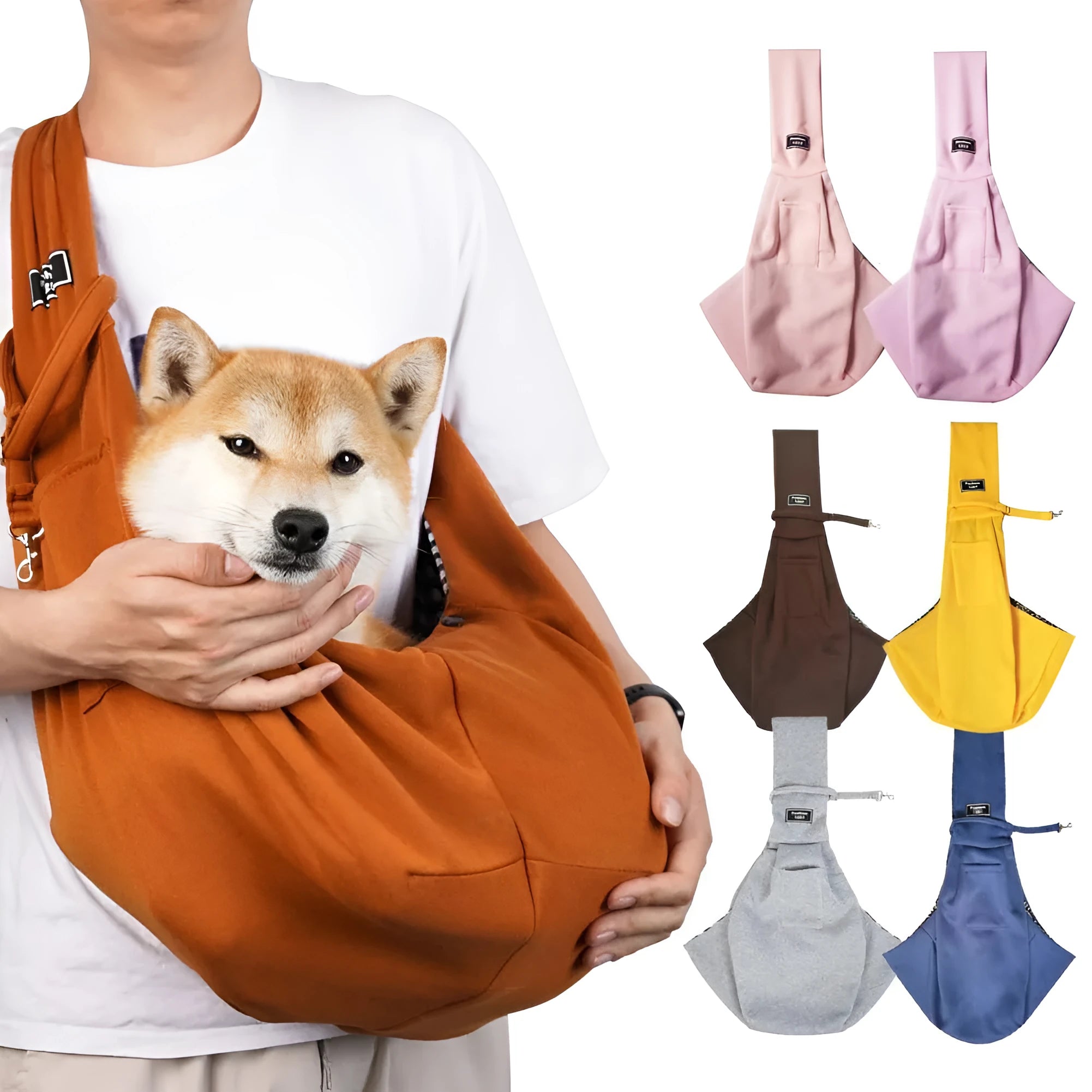 Folding cat backpack carrier with mesh panels in a choice of six colours