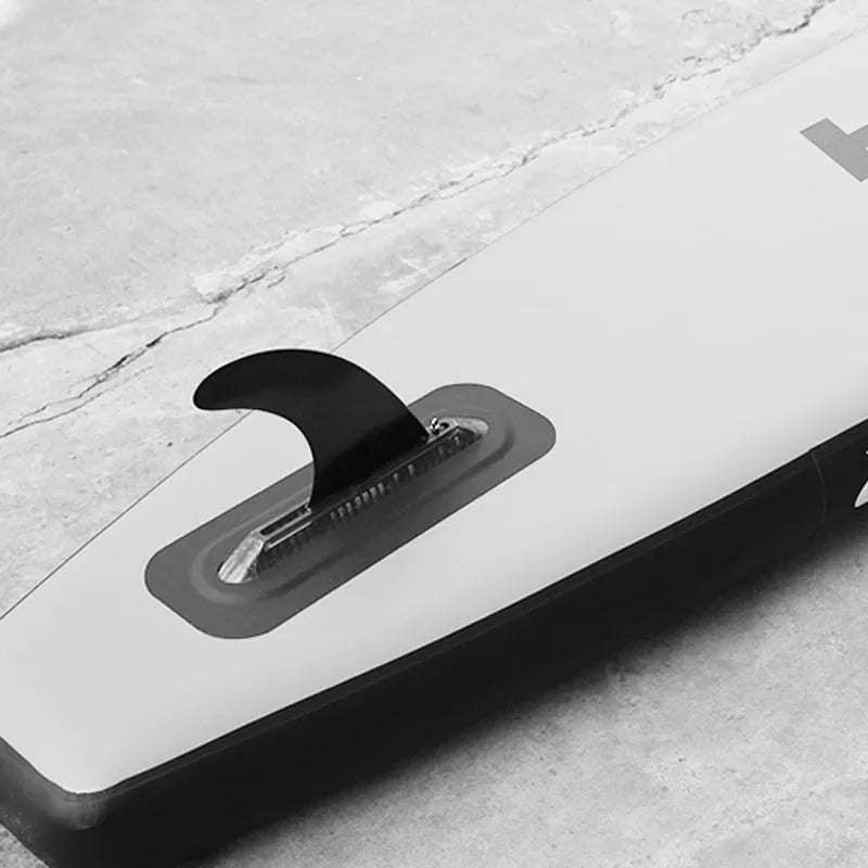 Large SUP paddle with removable fish fins for water dispenser systems