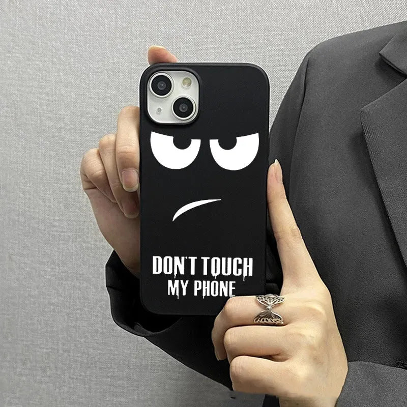 Matte black TPU phone case for iPhone, simple back cover design, compatible with multiple iPhone models.