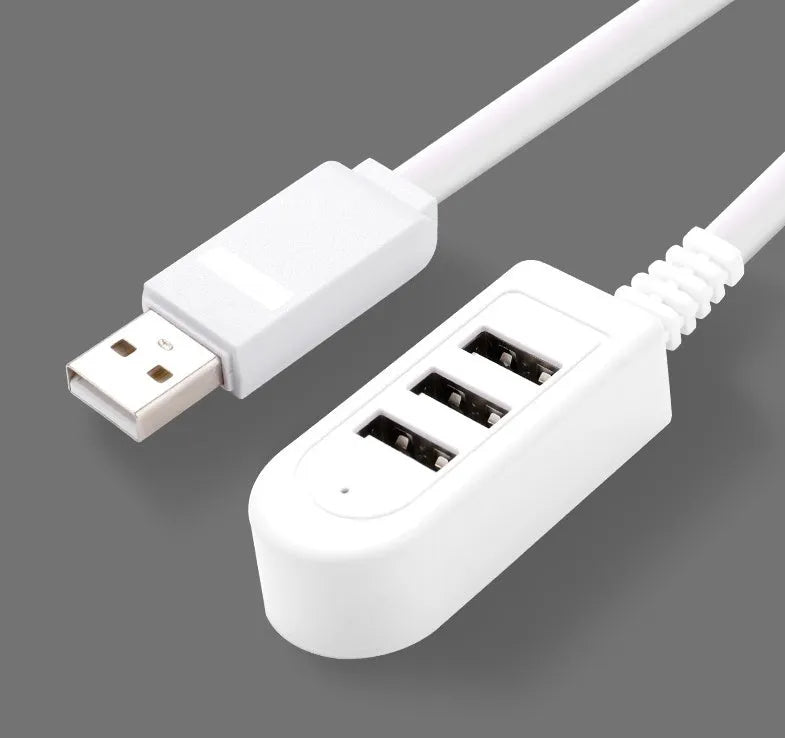 Multi-functional 3-port USB expansion hub with Micro USB cable for charging and data sync