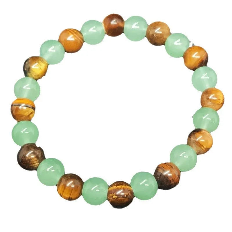 Fashion Universal Tiger Eye Bracelet unisex casual geometric glass crystal bracelet natural colour