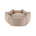 Round cloth pet dog mattress in green or khaki, four sizes from 46 x 19 cm to 85 x 24 cm, with or without mat