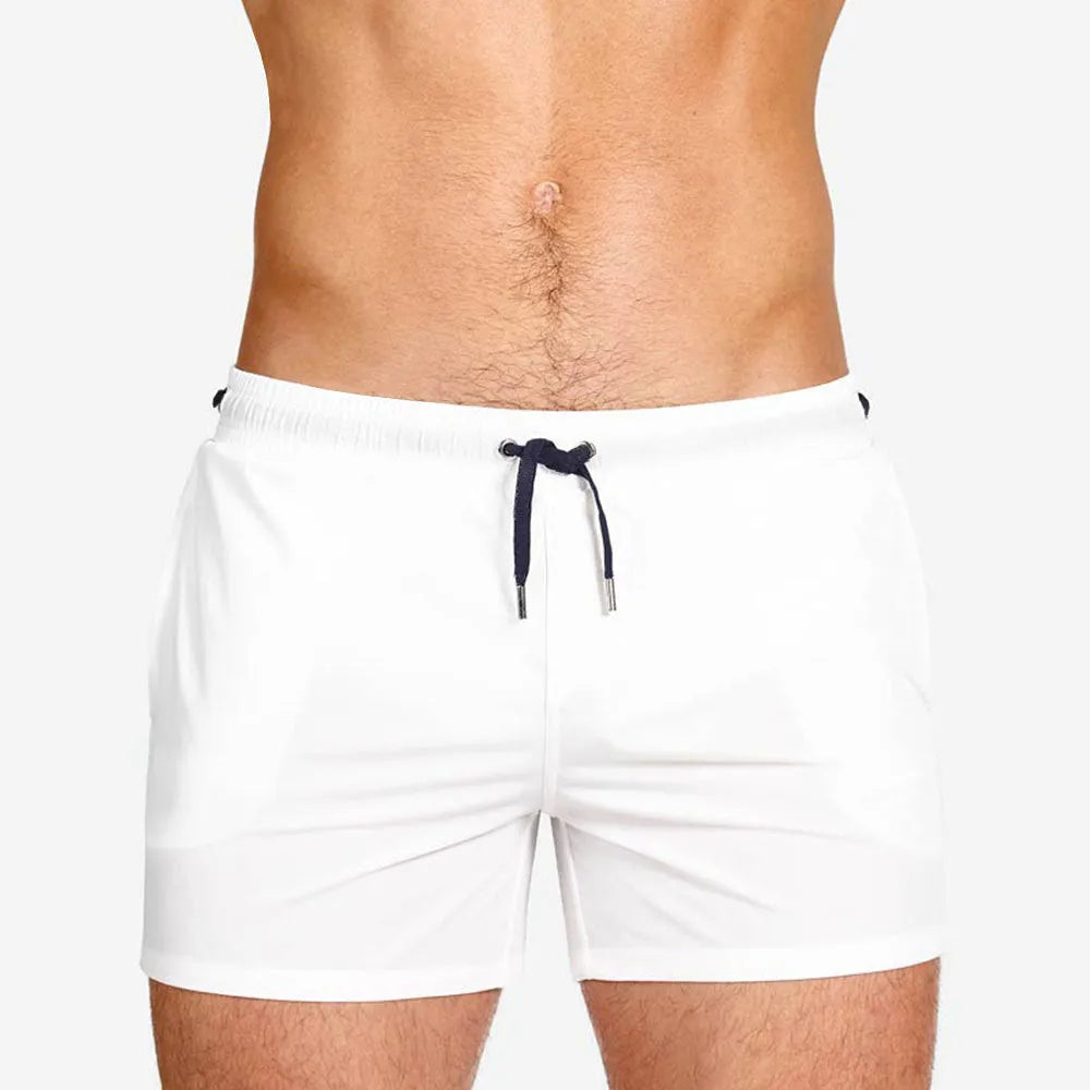 Men's mesh lining polyester shorts for swimming and sports in multiple colour options