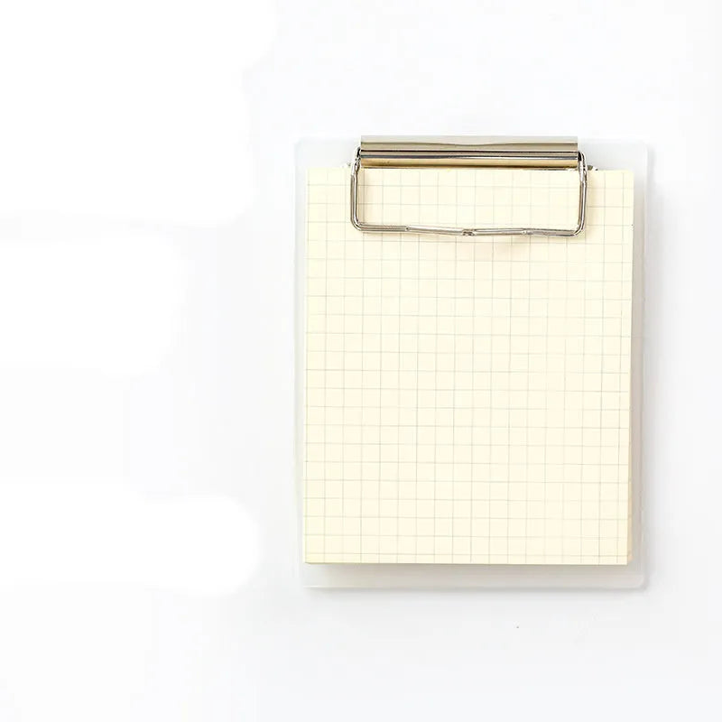 Cowhide colour board sticky note clip with 98x125mm sheets, 50 sheets, and PP board cover in grid or blank options