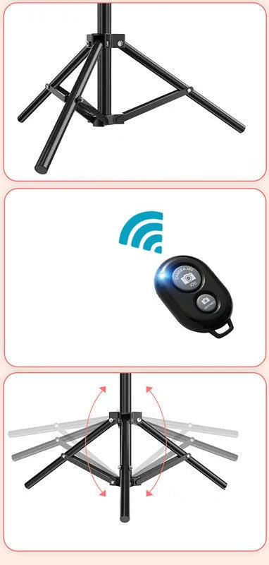 10-inch ring selfie light on a 19CM metal bracket for smartphone photography.