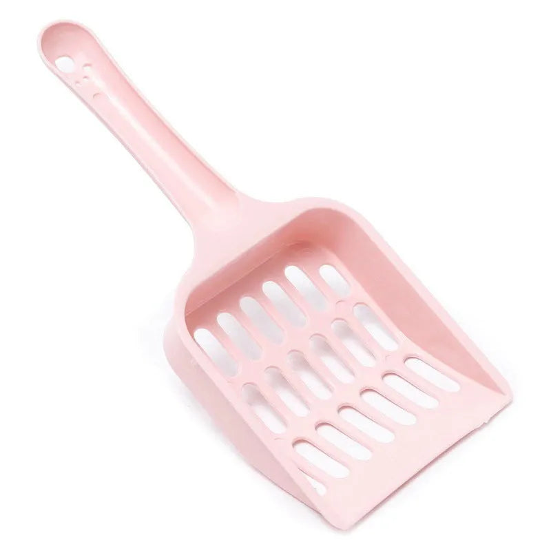 Blue plastic cat litter scoop with dimensions 20cm long, shown on a white background.