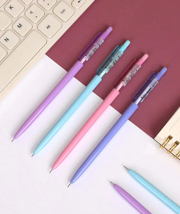 Macron Morandi coloured thin rod mechanical pencil set of 8 pencils in 4 colours with 0.5mm or 0.7mm lead