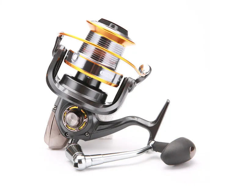 Orange 9000 series spinning reel with foldable handle and aluminium alloy body, 12+1 ball bearings