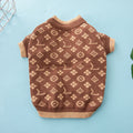 Wool dog sweater in monochrome and two-tone colours for autumn and winter wear