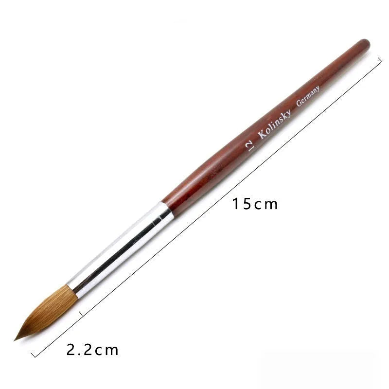 Watercolor crystal Siberian mink nail polish pen with round head tip for nail art