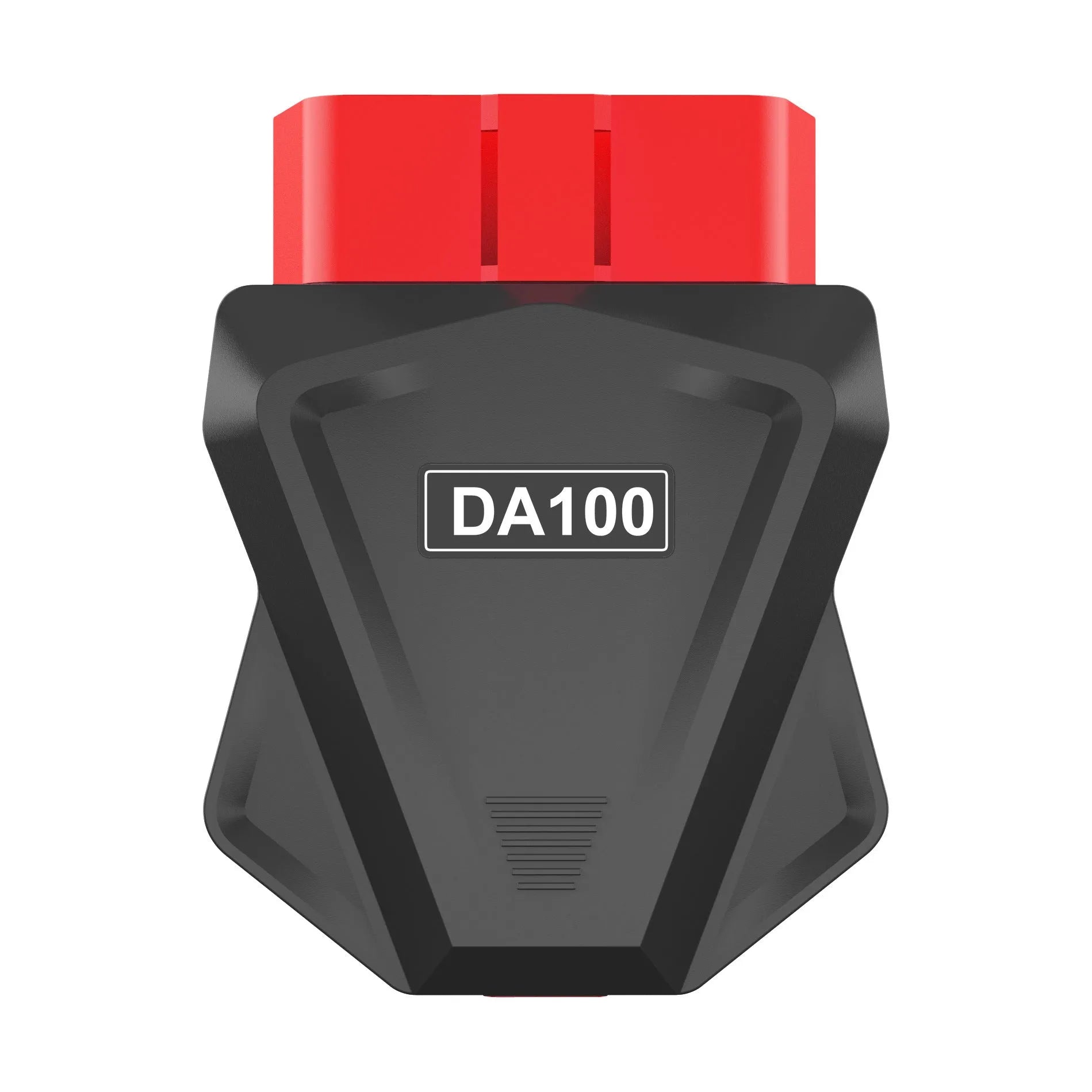 Car diagnostic tester with OBD2 connector to clear engine fault lights, 64.5x49x24mm, on white background