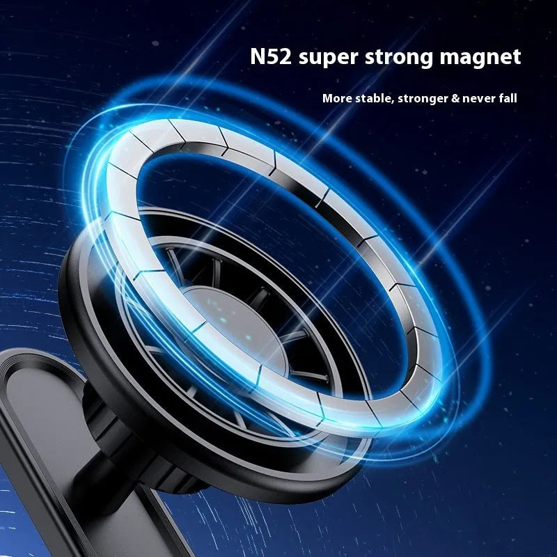 Double-sided magnetic outdoor photography bracket with plastic construction and universal clip