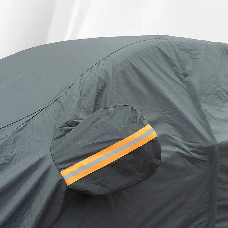 Grey thickened PVC chemical fibre car cover for Volkswagen vehicles with rainproof and sun protection