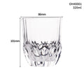 Clear crystal whiskey shot glass with thick heavy base, shown in selected colour style