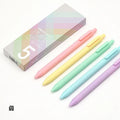 0.5mm colour gel pen set with plastic shell and ABS handle in five-piece colour boxes