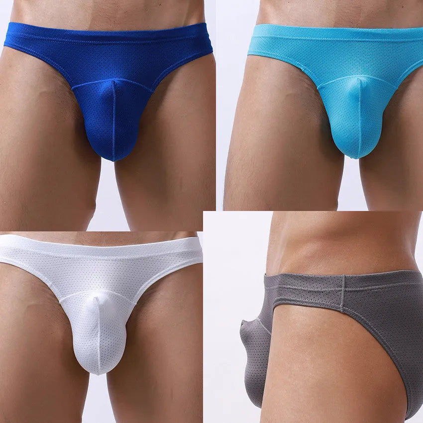 Men's transparent loose nylon underwear in five colour options