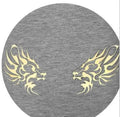 Dragon Man short-sleeve t-shirt with letter print, round neck, and straight fit, shown in available colours.
