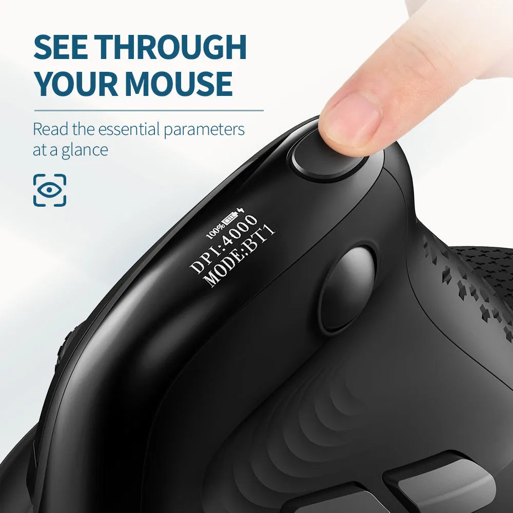 M618XSD thumb wheel ergonomic mouse, black, with wrist rest and USB-C cable