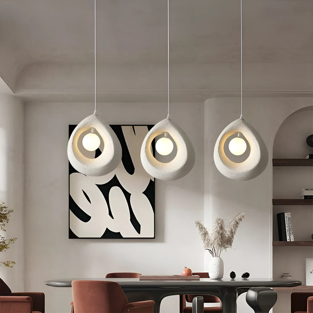 Retro bar chandelier with modern design and milky white lampshade for dining room or living room