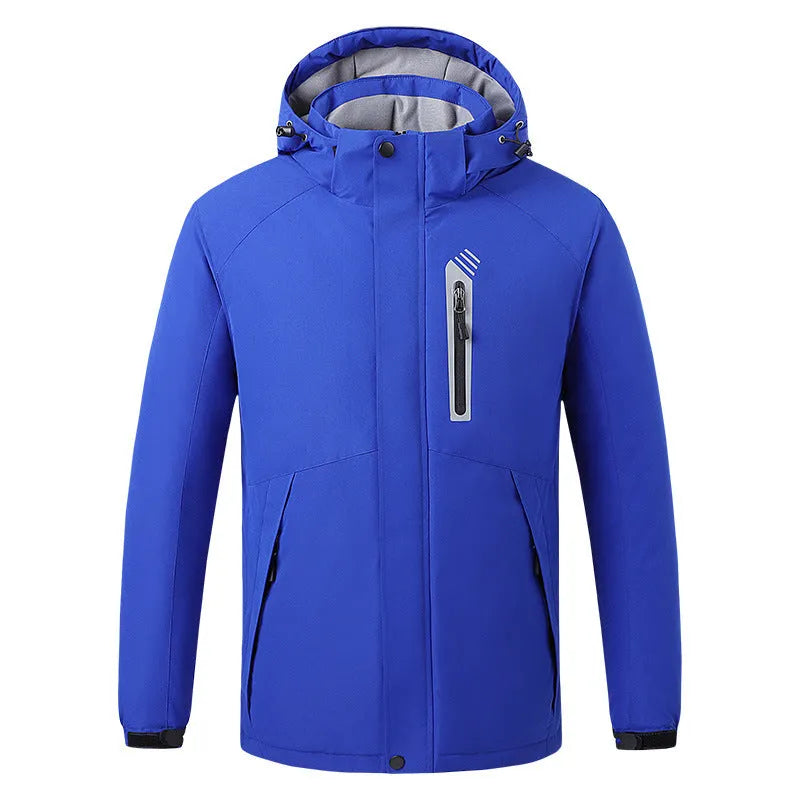 Smart thermostat heated jacket with USB power bank in Army Green, 90% nylon spandex shell and polyester lining
