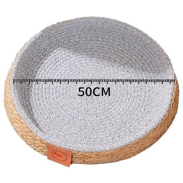 Natural rattan woven cat nest in four different sizes for indoor pet sleeping