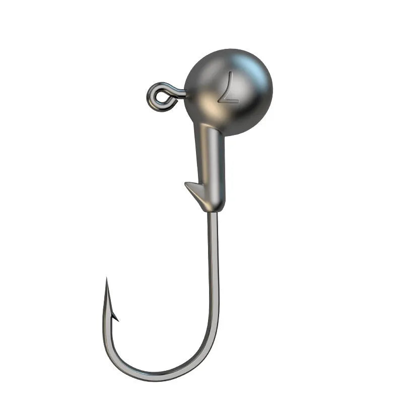 Set of 50 steel jig hooks with reinforced construction in primary colours for fishing