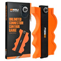 10-inch locking contour gauge made of black ABS plastic and stainless steel with movable pins for profiling shapes.