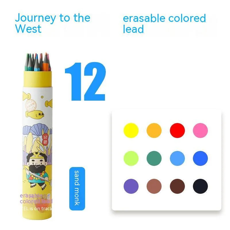 Zhenglin Sports Series colour pencil sets in various colour counts including erasable options.