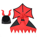 Black vampire cloak and hat Halloween costume for pet dog or cat