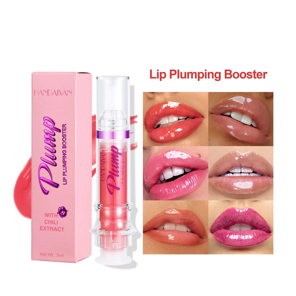 Small tube of liquid lip gloss with shiny texture, 5ml, multiple colour options