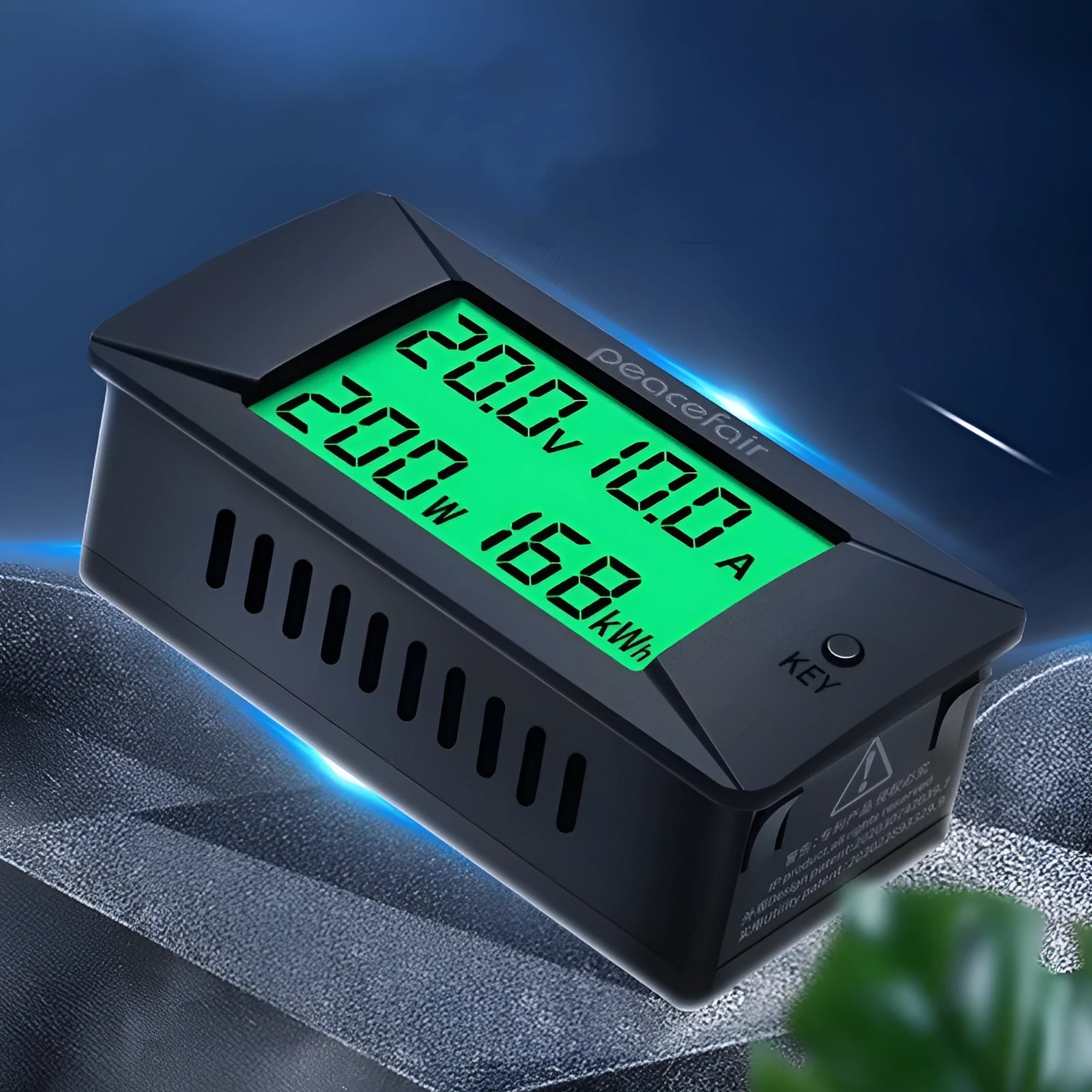DC digital display voltmeter and ammeter measuring 0-300V voltage range with compact dimensions