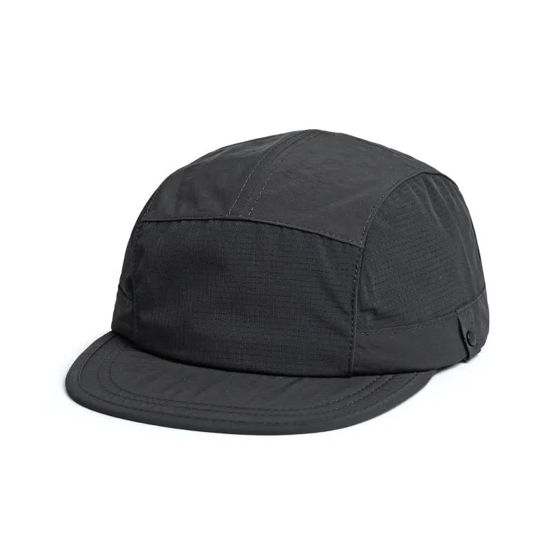Breathable dome summer cap with soft tongue peak in quick-drying polyester fabric