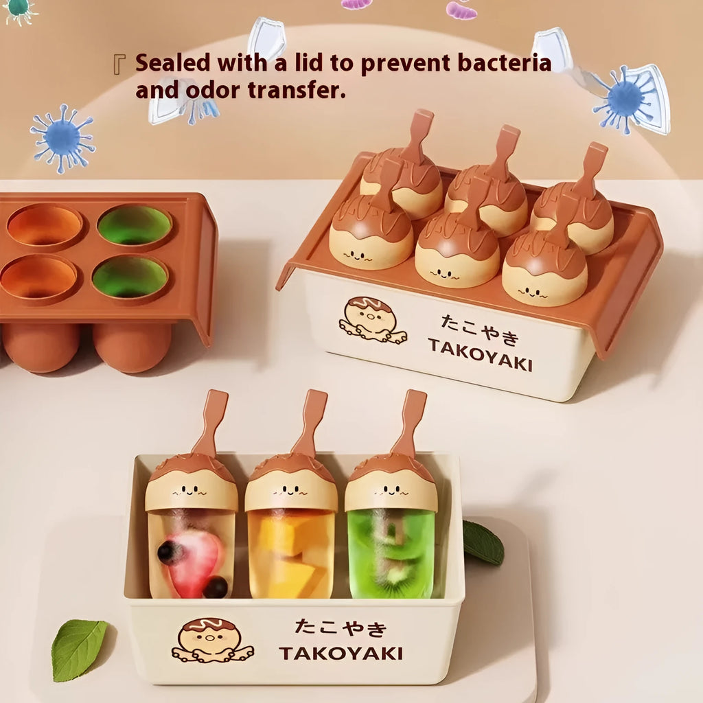 Plastic octopus balls ice cream mould for homemade frozen desserts