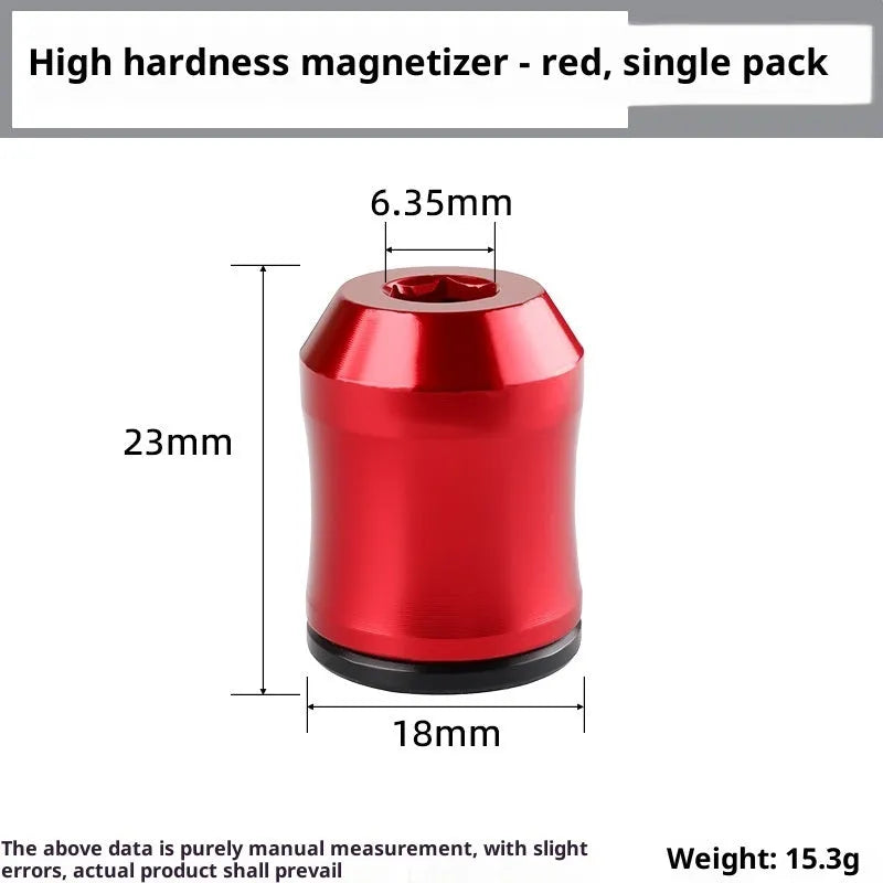 Alloy magnetic bit holder tool for hexagonal screwdriver bits with electric drill chuck