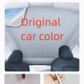 Silicone vehicle sunshade with plaid pattern and electrostatic adsorption system