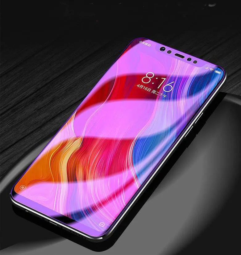Tempered glass screen protector with violet light colour for Vivo smartphones