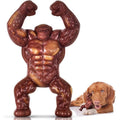 Scarlet nylon dog molar nibbling toy with beef flavour and textured grooves for dental care