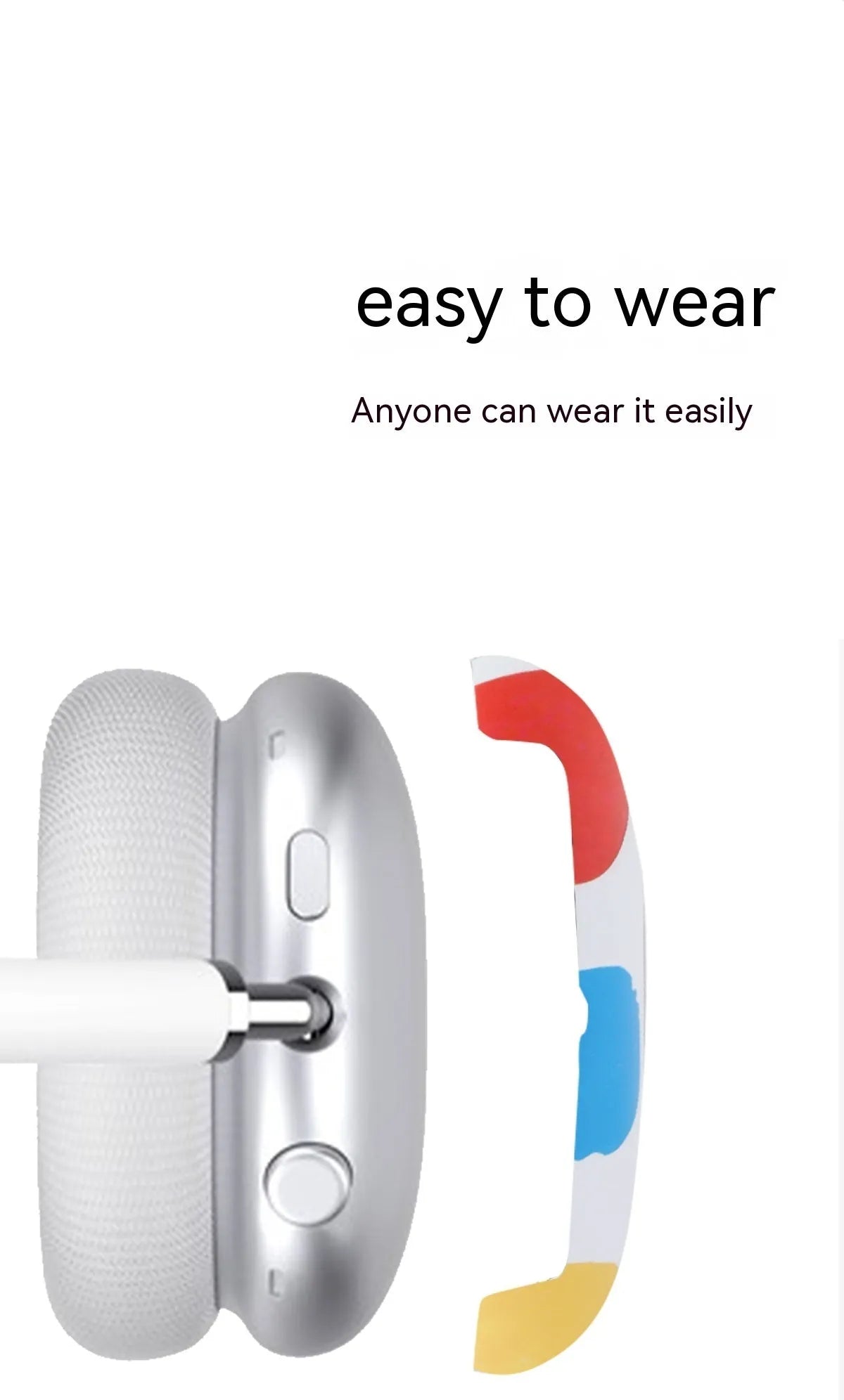 Wave point pattern hard protective case for Apple AirPods Max wireless headphones