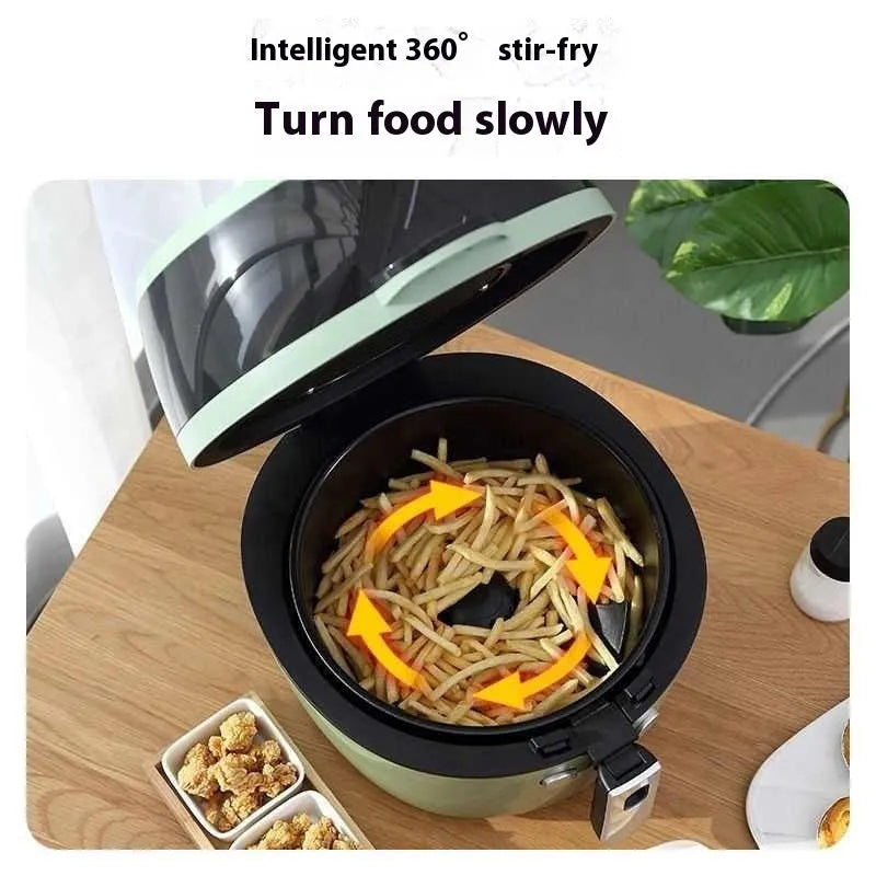 8-litre ceramic air fryer oven with visible cooking window and mechanical button controls