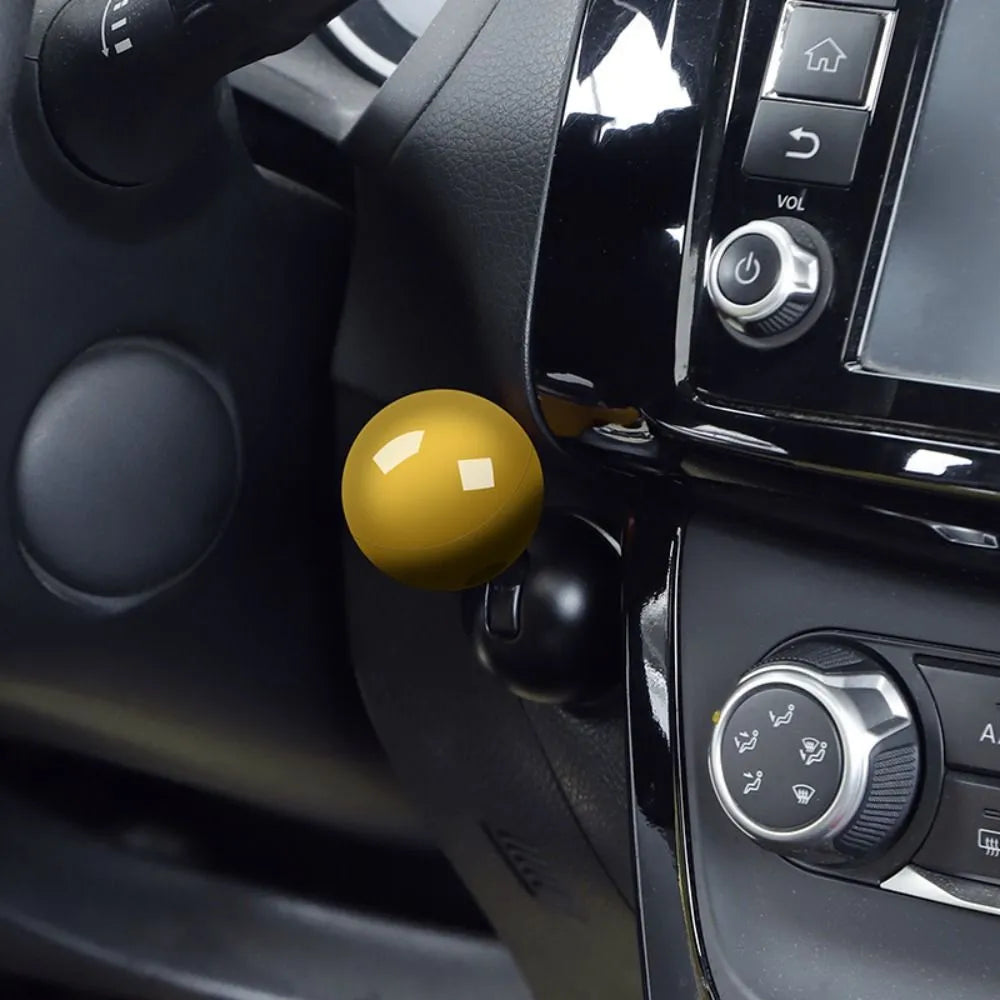 All-metal ball rod car start button cover in red, blue, green, yellow, alloy and plastic options
