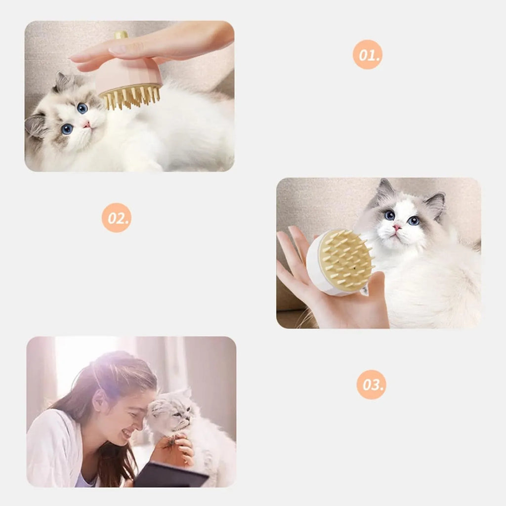 Green double-sided silicone pet bath brush with massage function for dogs and cats