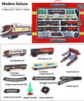 Retro electric rail car small train assembled model plastic educational toy for kids hands-on learning