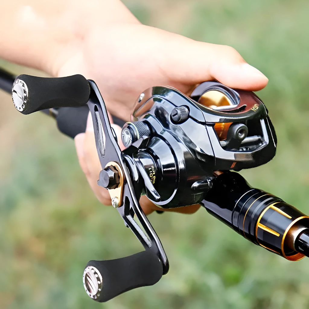 Carbon fibre brake pads magnetic centrifugal drop baitcasting reel GTR model for freshwater lure fishing