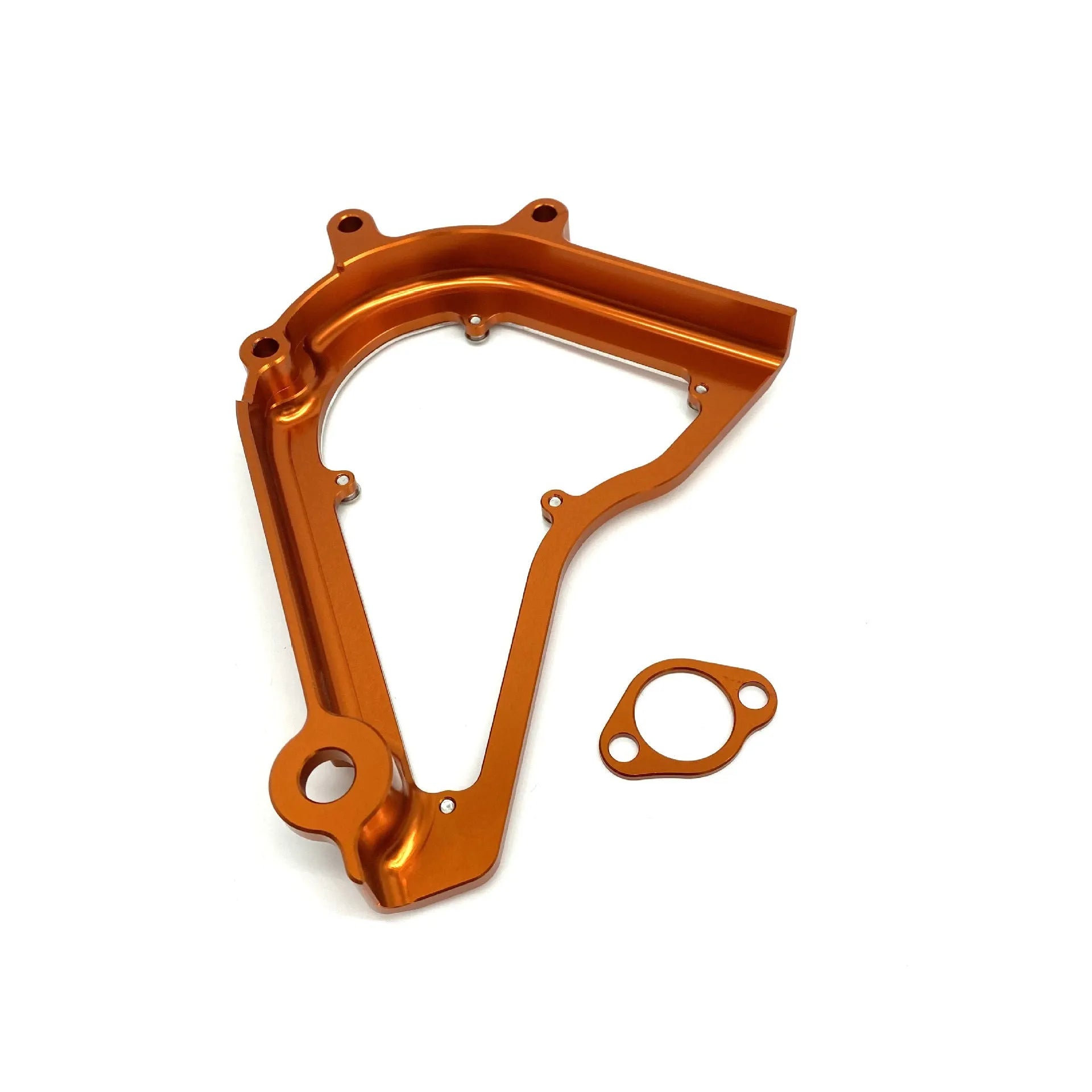 KTM Duke motorcycle black and orange front gear chain cover replacement part